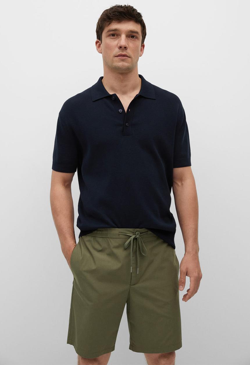 MANGO - Bermuda shorts venise - khaki
