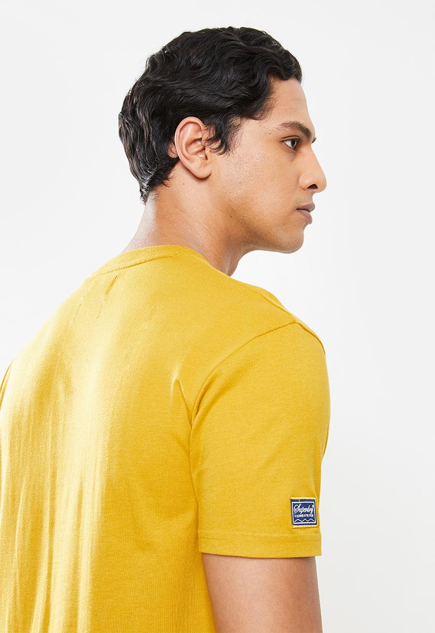 Superdry. - Heritage mountain relax tee - yellow 