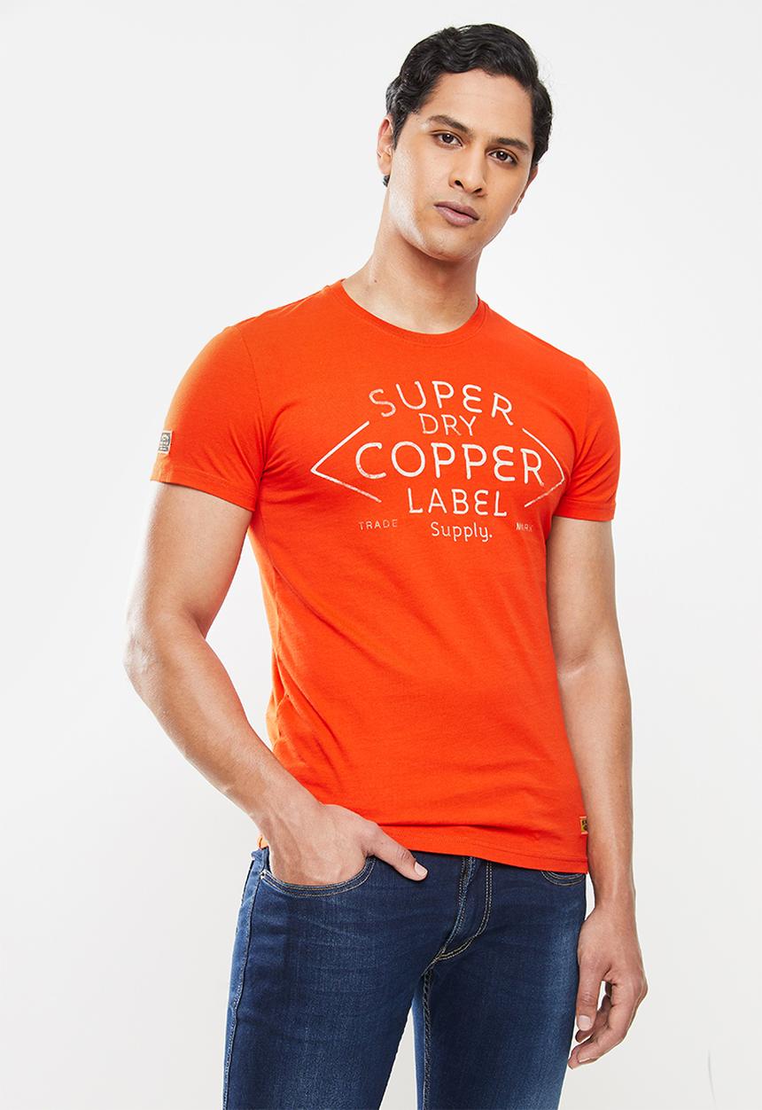 Superdry. - Short sleeve workwear graphic tee - orange