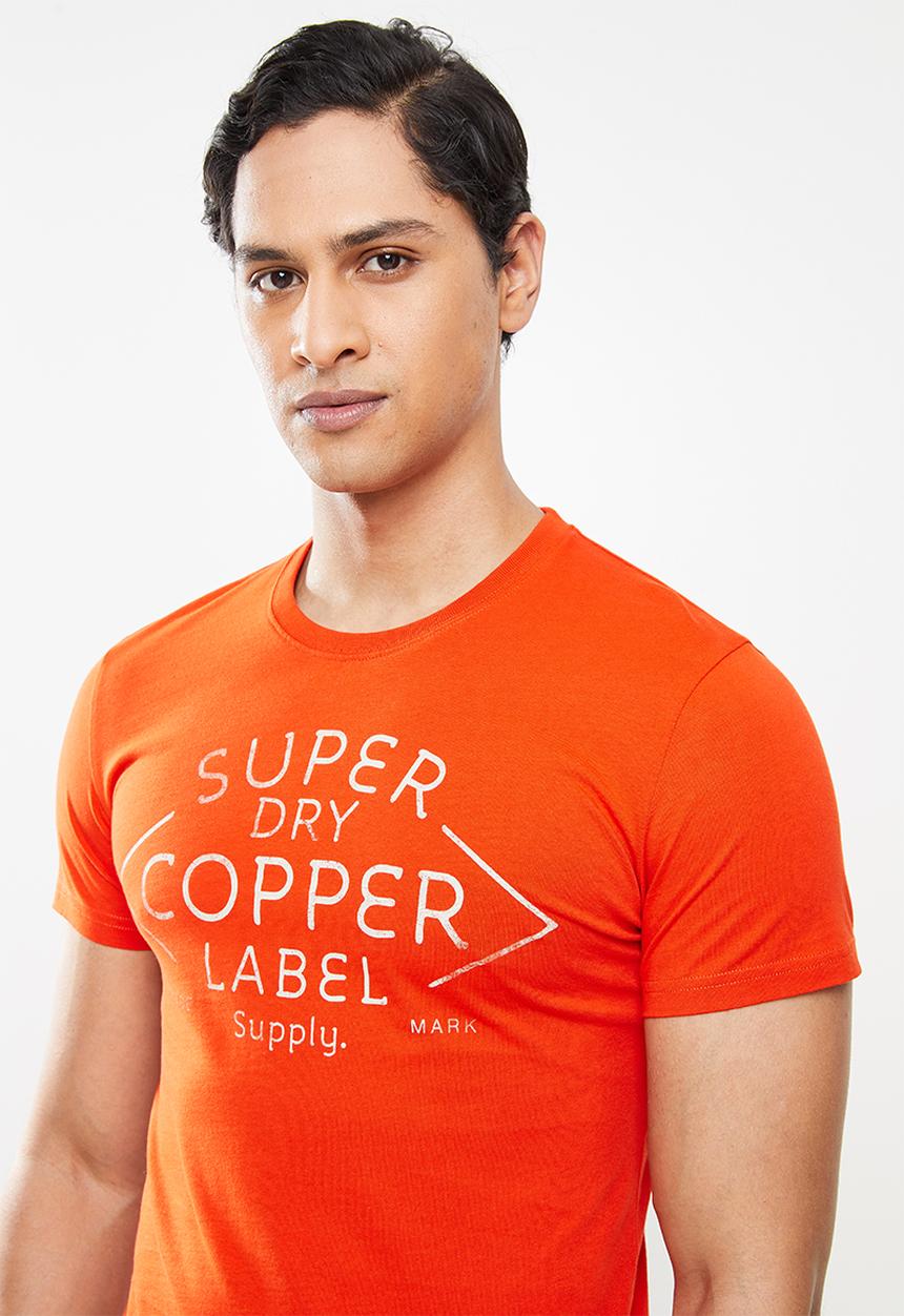 Superdry. - Short sleeve workwear graphic tee - orange