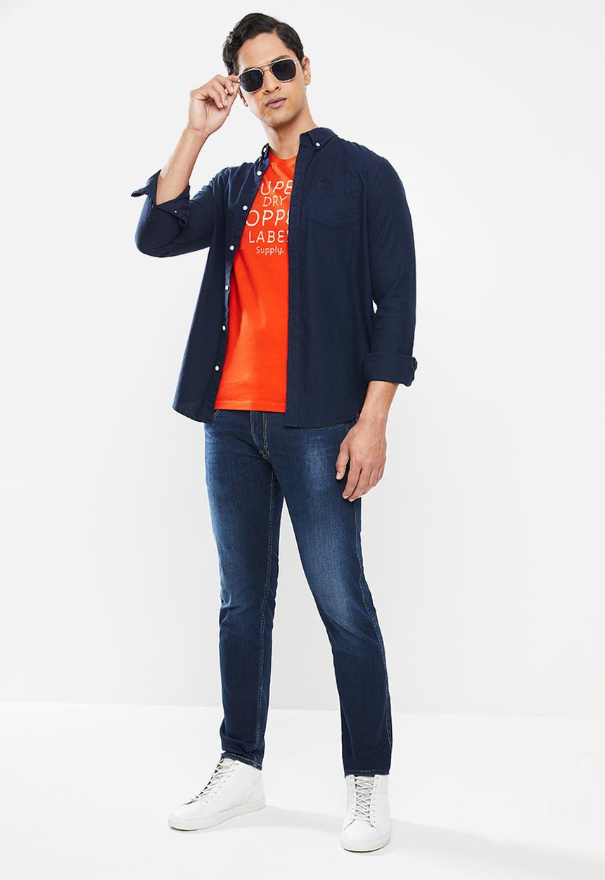 Superdry. - Short sleeve workwear graphic tee - orange