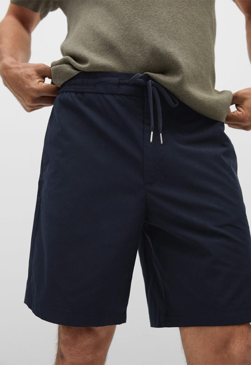 MANGO - Bermuda shorts venise - navy
