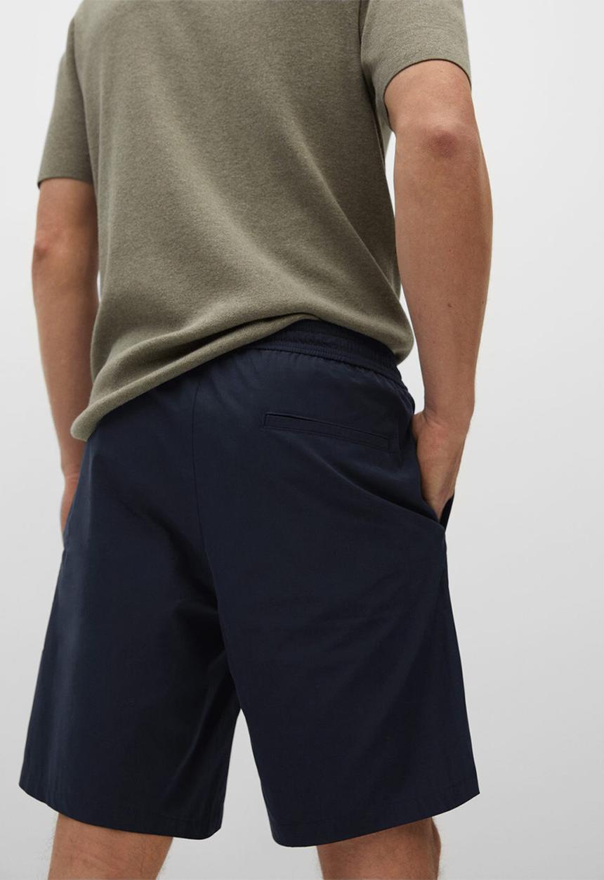 MANGO - Bermuda shorts venise - navy