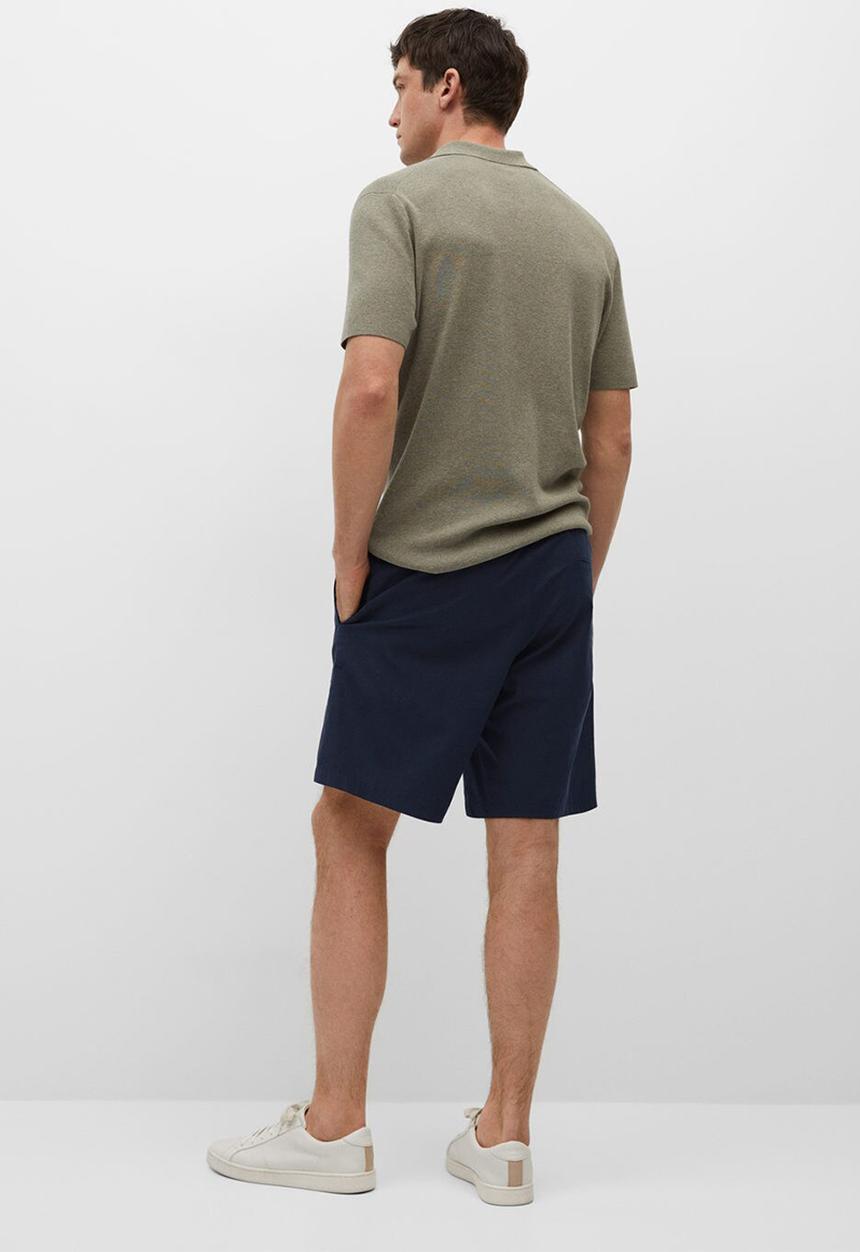 MANGO - Bermuda shorts venise - navy