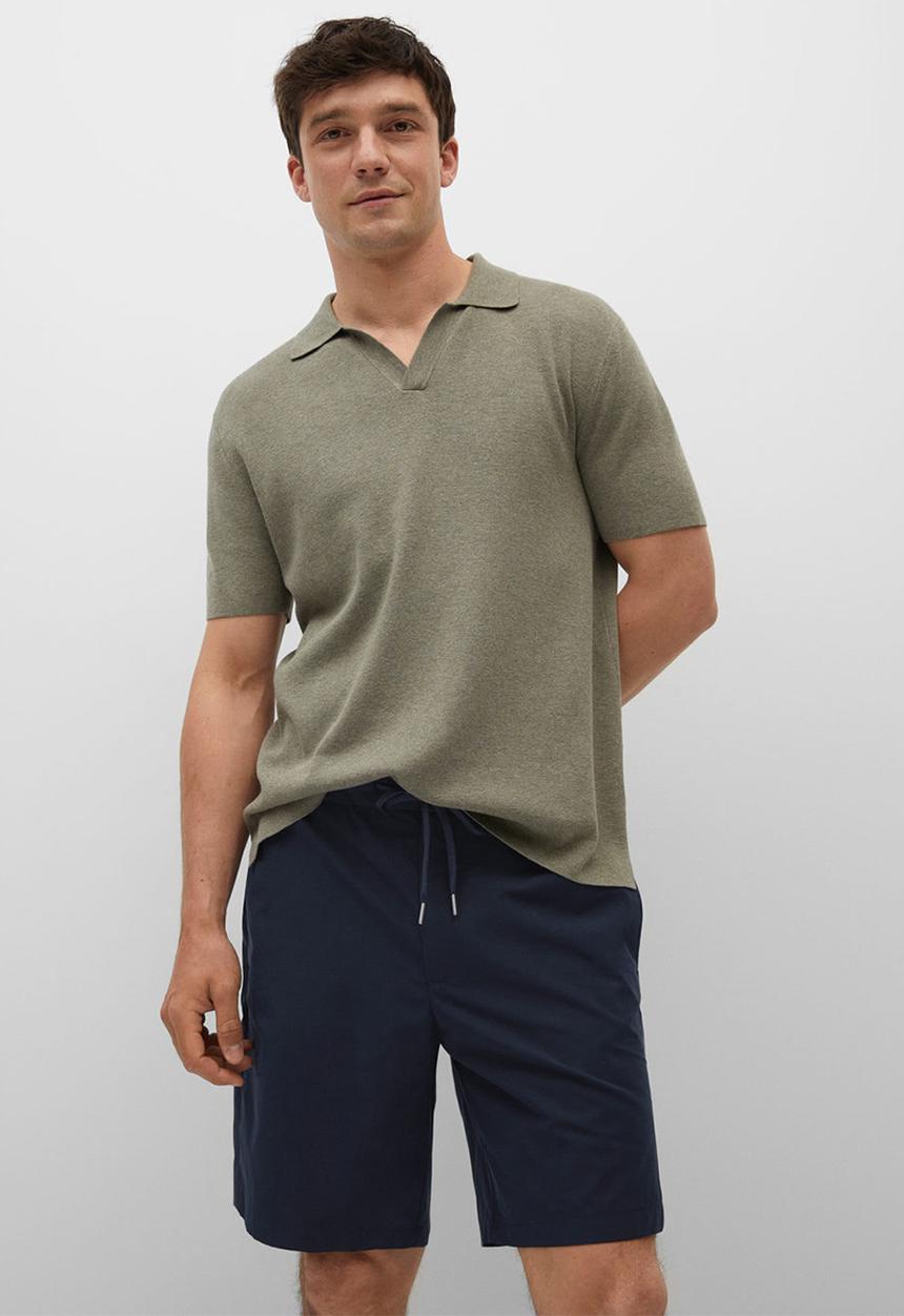 MANGO - Bermuda shorts venise - navy