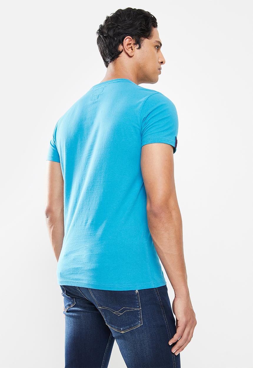 Superdry. - Collegiate graphic tee - blue 