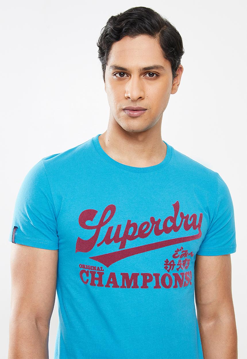 Superdry. - Collegiate graphic tee - blue 