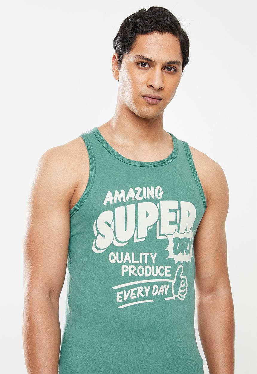 Superdry. - Workwear graphic vest - cerulean dusk