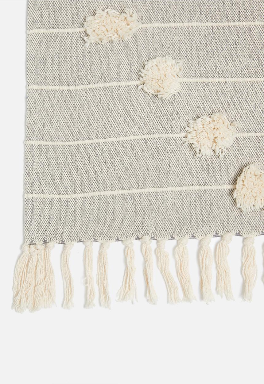 Sixth Floor - Woven throw - neutral & black 