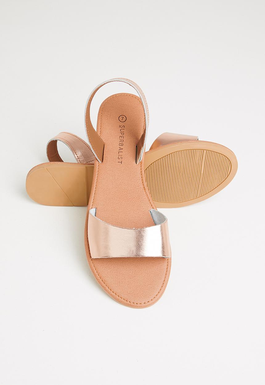 Superbalist - Abby leather slingback sandals - rose gold
