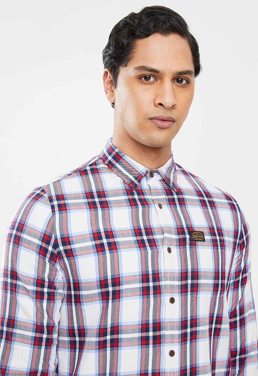 Superdry. - Workwear lite shirt - winter blue check