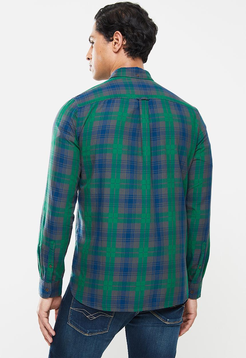 Superdry. - Workwear lite shirt - notch green check