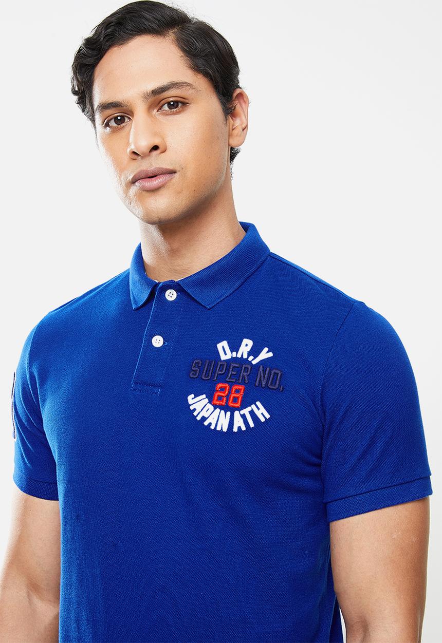 Superdry. - Classic superstate polo - blue