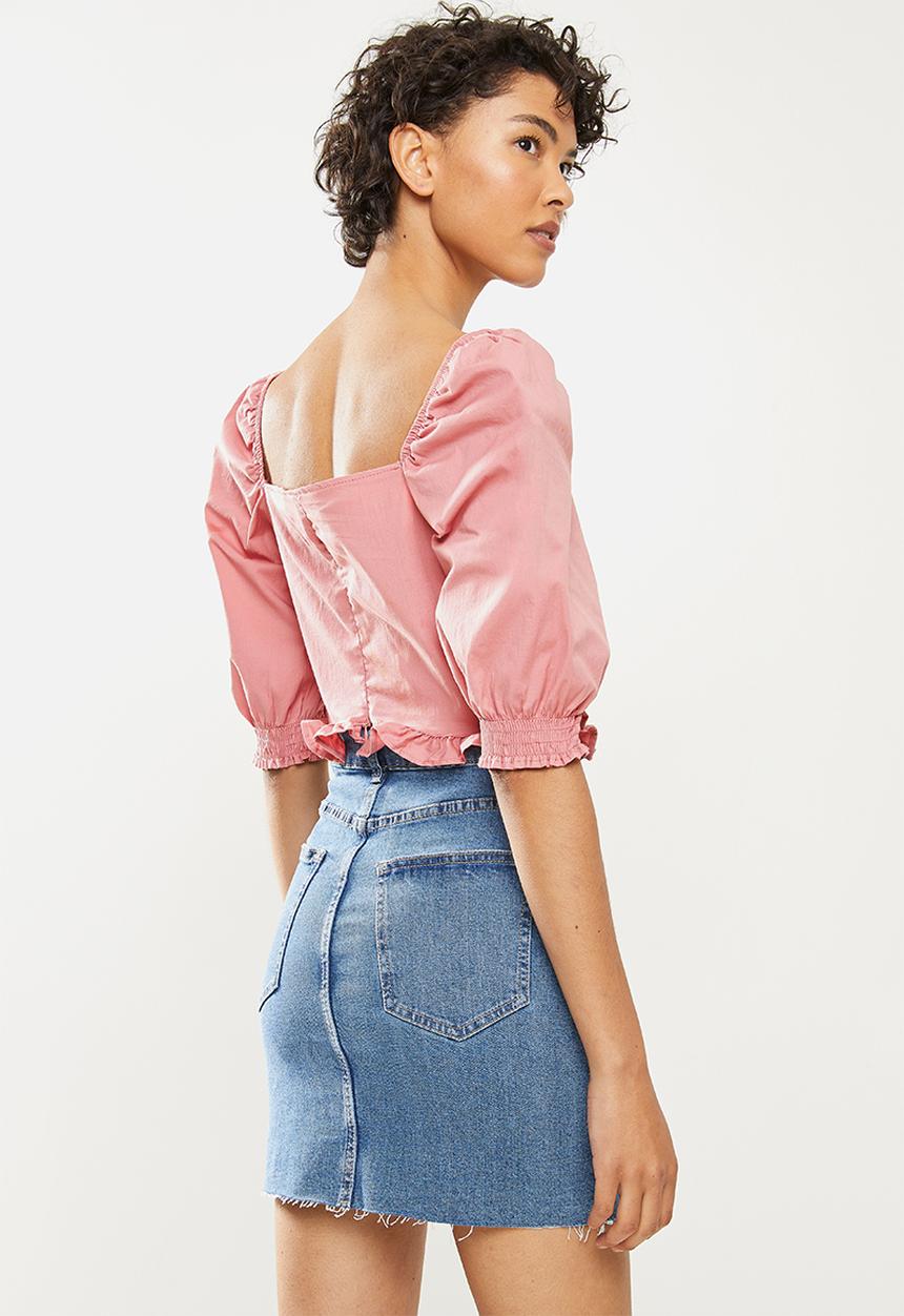 Trendyol - Ruffle detailed blouse - pink