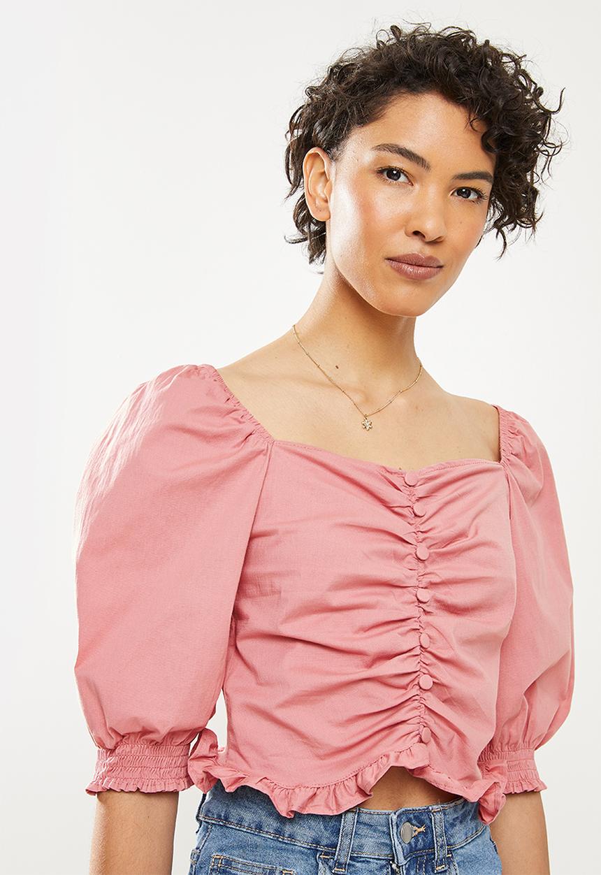 Trendyol - Ruffle detailed blouse - pink