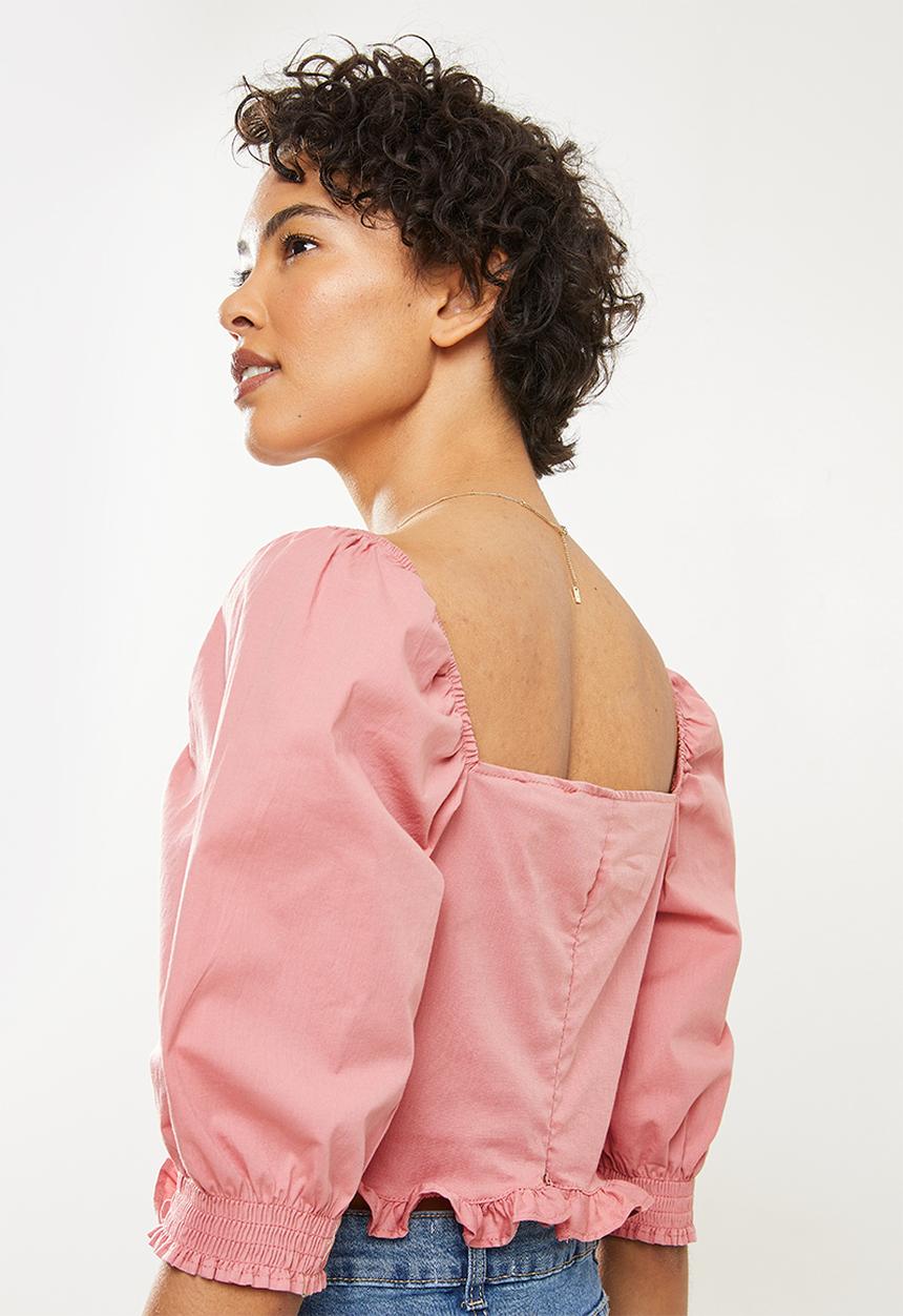 Trendyol - Ruffle detailed blouse - pink