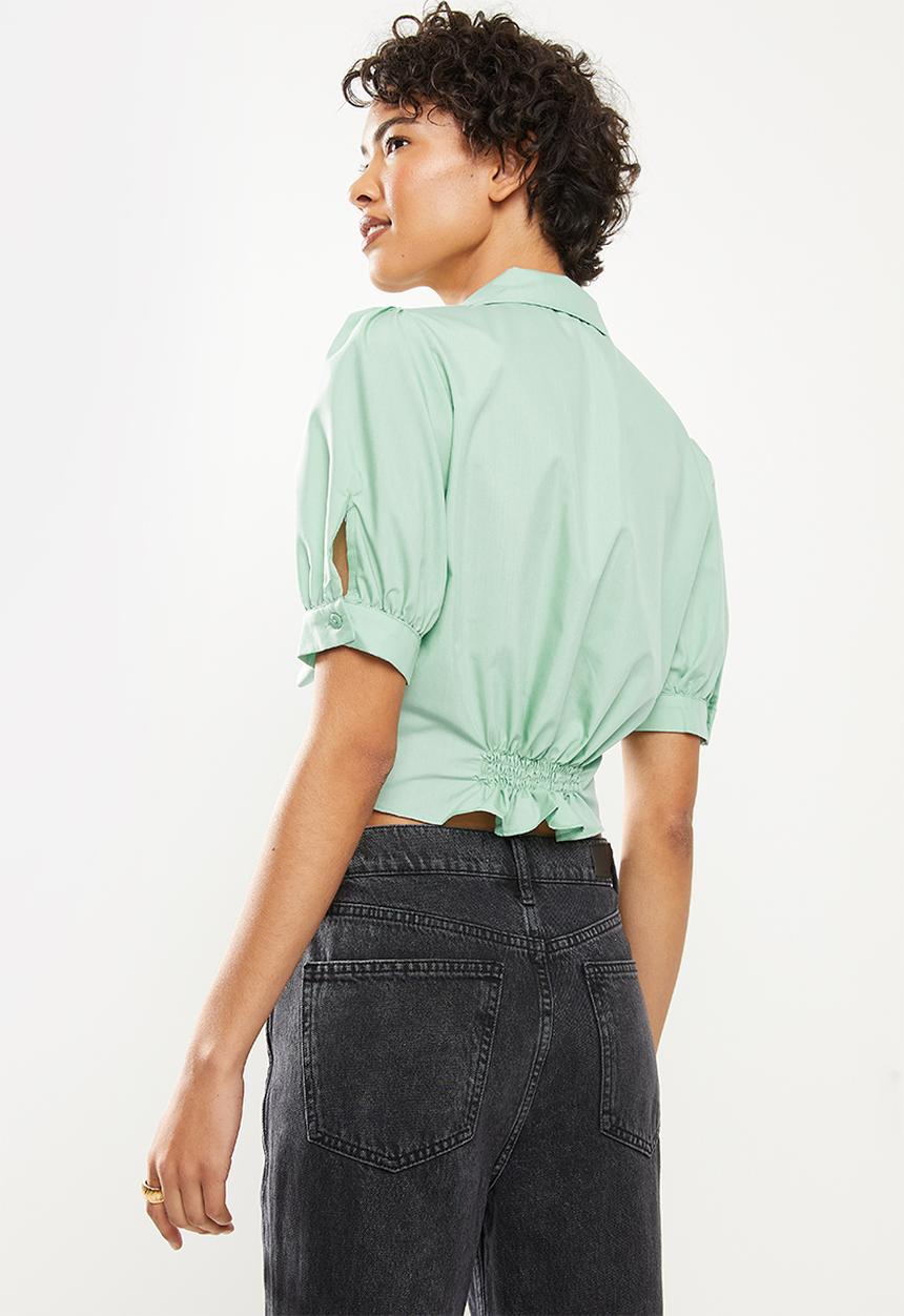 Trendyol - Tie detailed blouse - mint