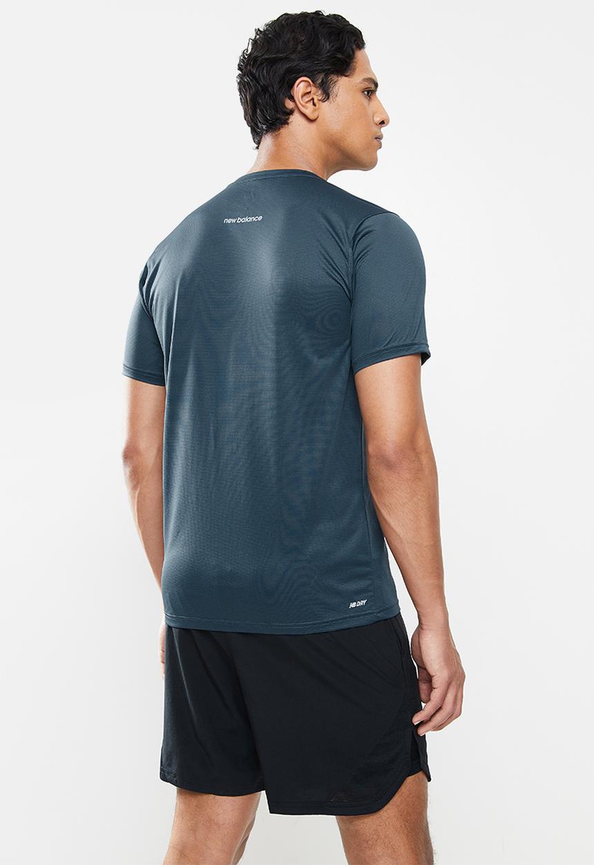 New Balance  - Fast flight short sleeve print - helium heather