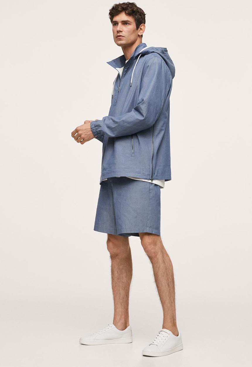 MANGO - Bermuda shorts sakude - light blue
