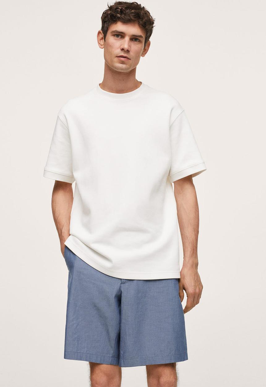 MANGO - Bermuda shorts sakude - light blue