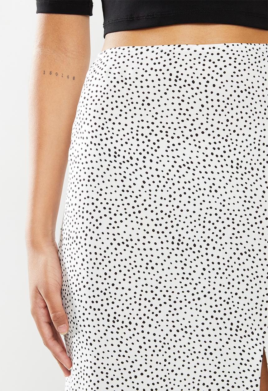 Blake - Printed midi skirt - white & black