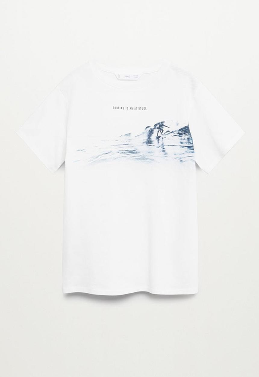 MANGO - T- shirt surfer - natural