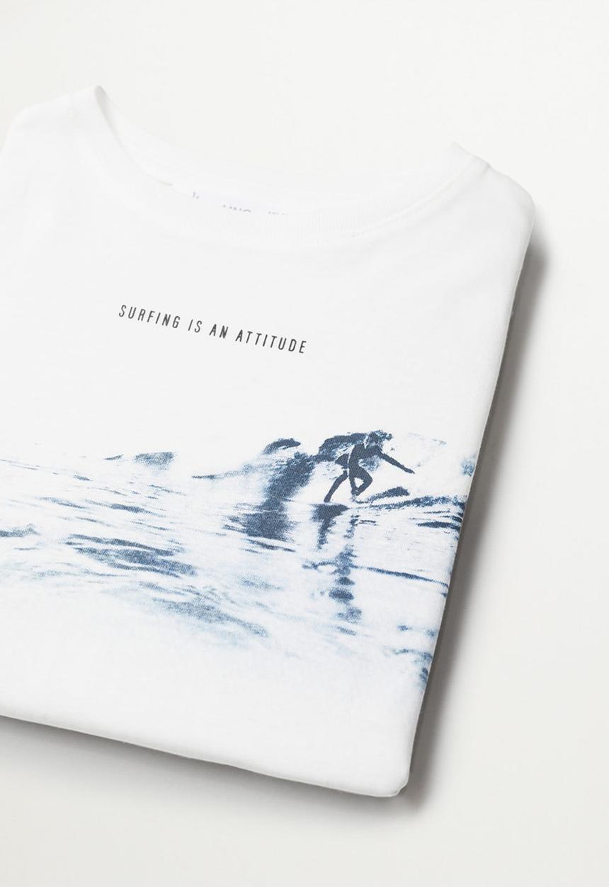 MANGO - T- shirt surfer - natural