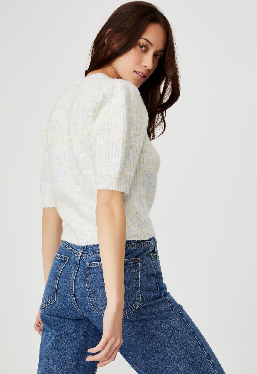 Cotton On - Short sleeve multi pullover - blue multi