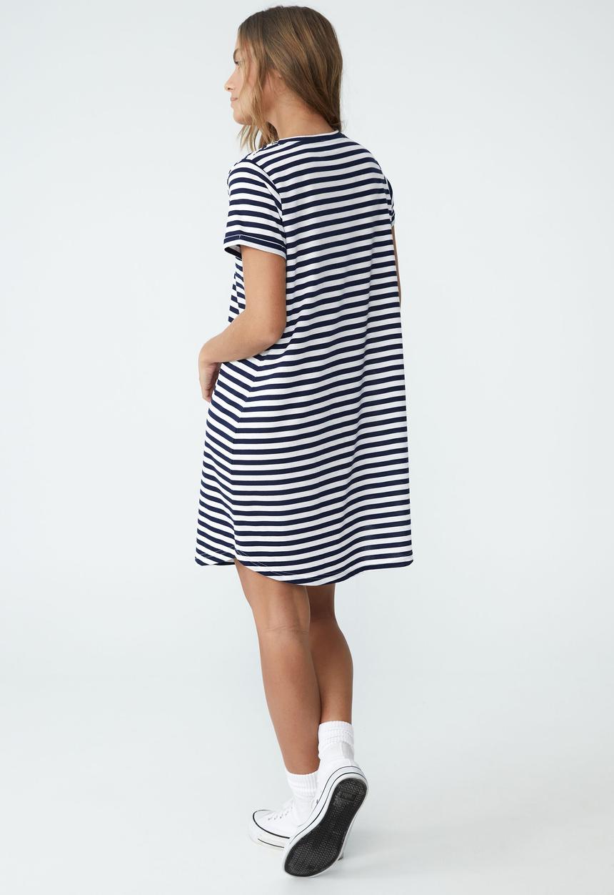 Cotton On - Tina T-shirt dress 2 - navy & white 