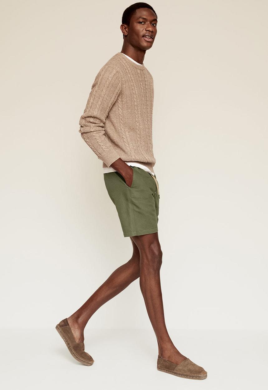 MANGO - Bermuda shorts flek - khaki