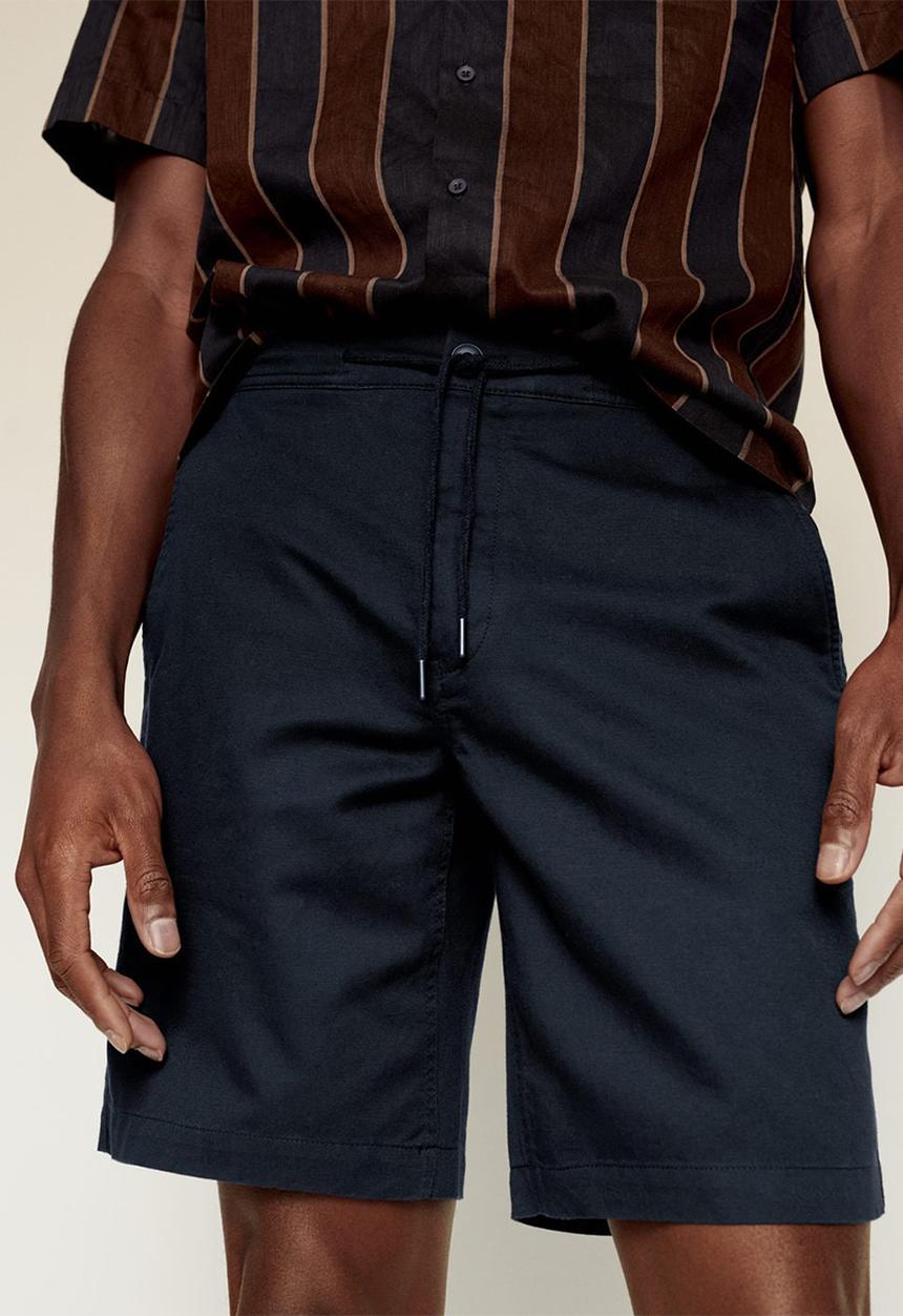 MANGO - Bermuda shorts flek - navy