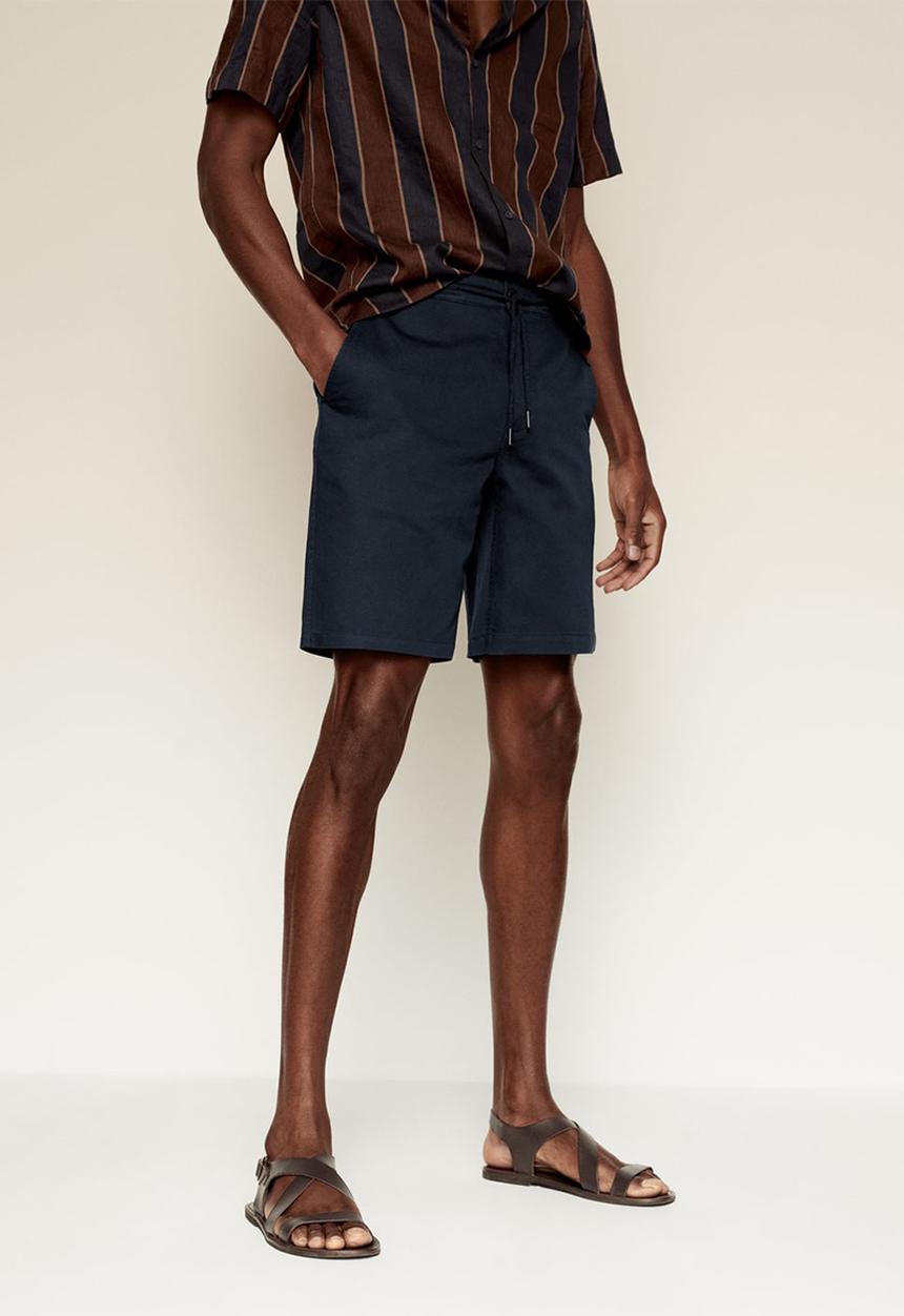 MANGO - Bermuda shorts flek - navy