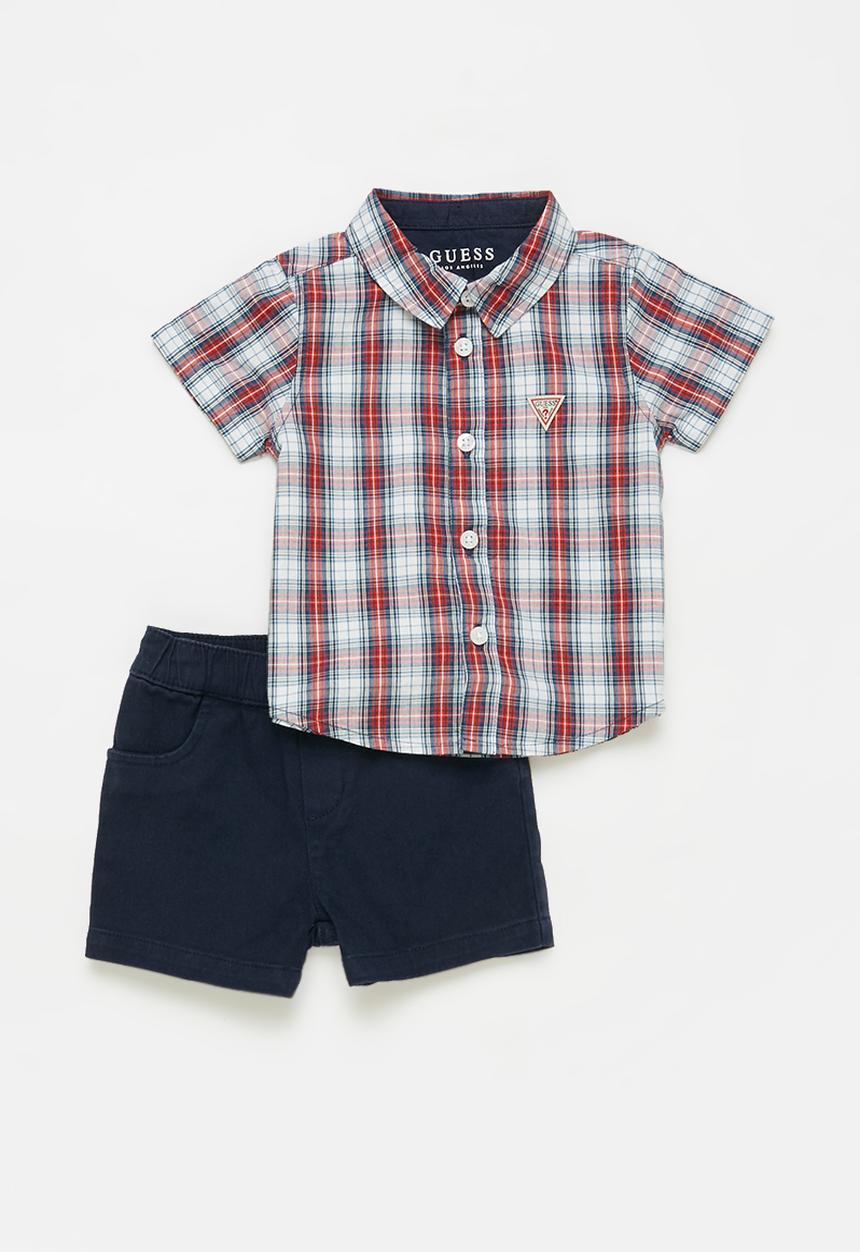 GUESS - Short sleeve shirt & twill shorts - multi 