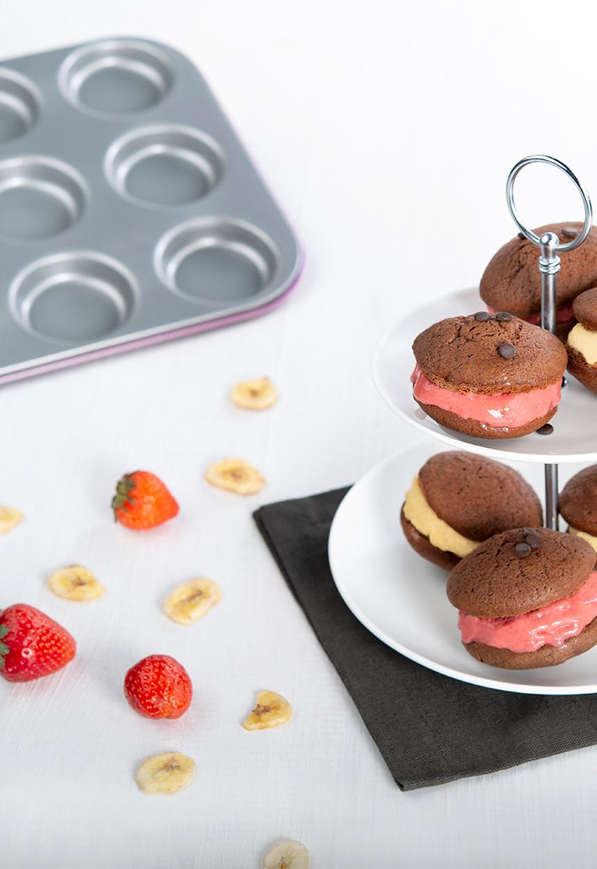 Zenker - Whoopies set with scraper - pink