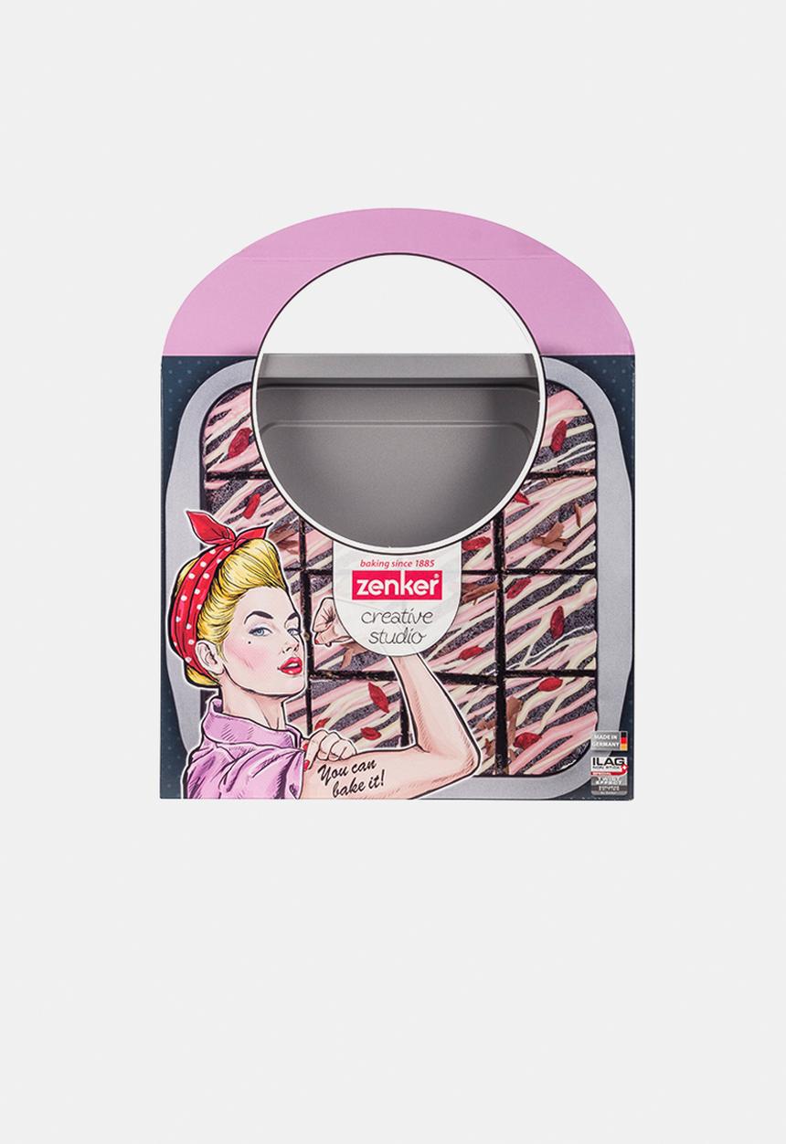 Zenker - Creative studio brownie tin - pink
