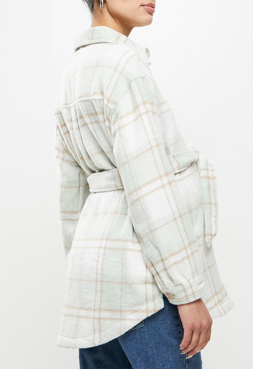 Cotton On - Maternity belted shacket - mint 
