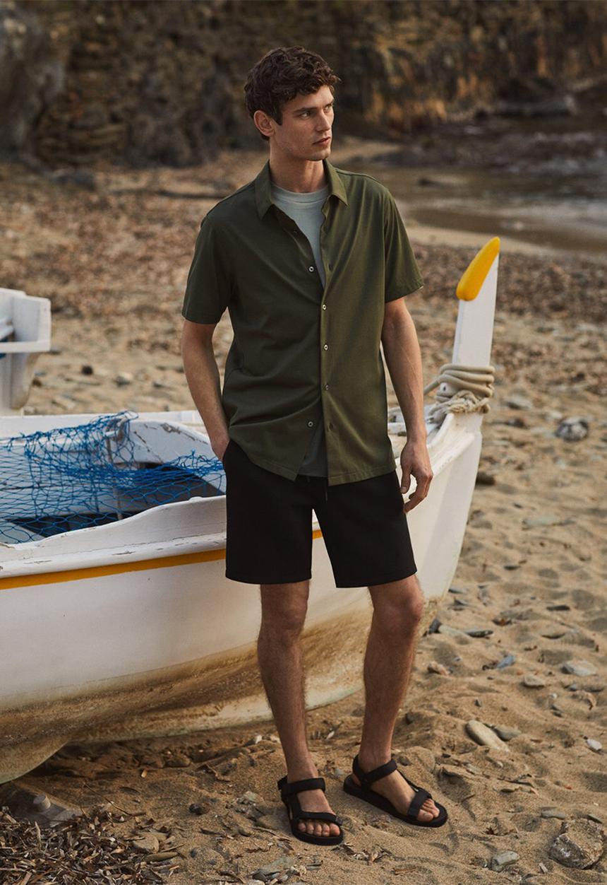 MANGO - Bermuda shorts haya - black
