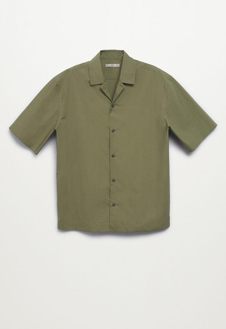 MANGO - Shirt manises - khaki 