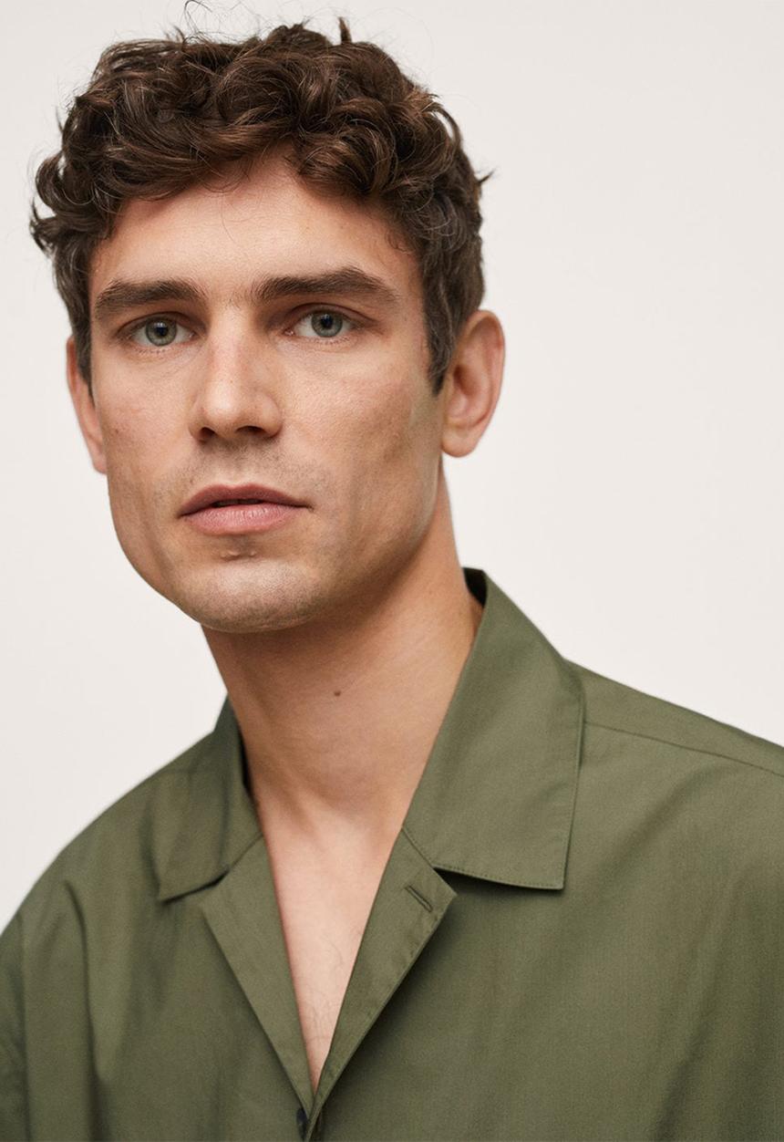 MANGO - Shirt manises - khaki 