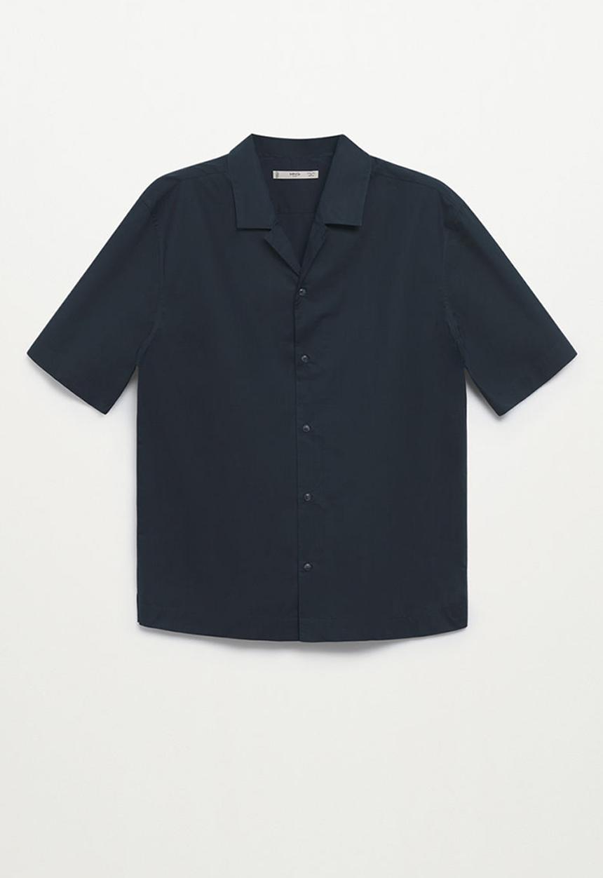 MANGO - Shirt manises - navy
