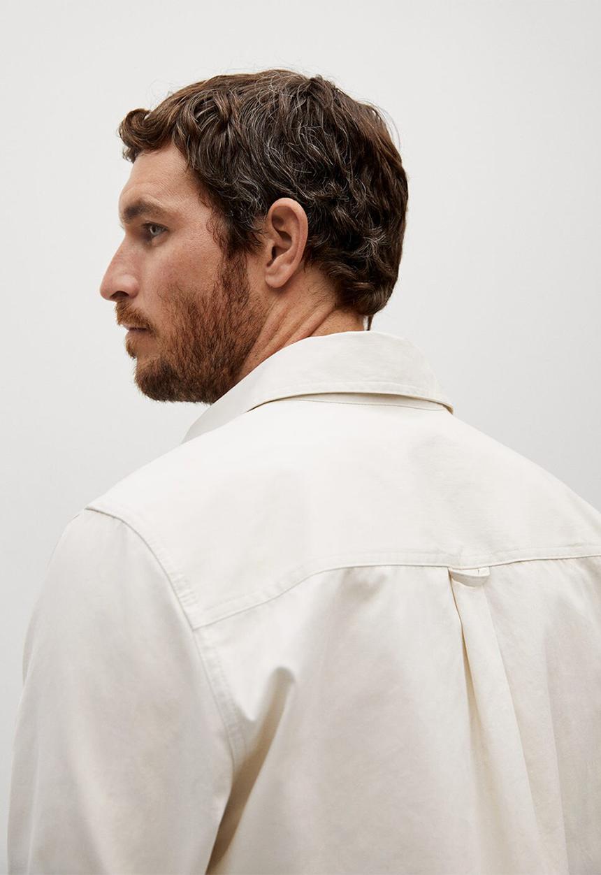 MANGO - Overshirt jean - light grey
