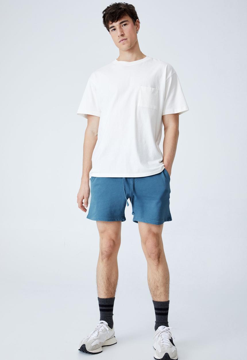 Cotton On - Pigment fleece short - blue