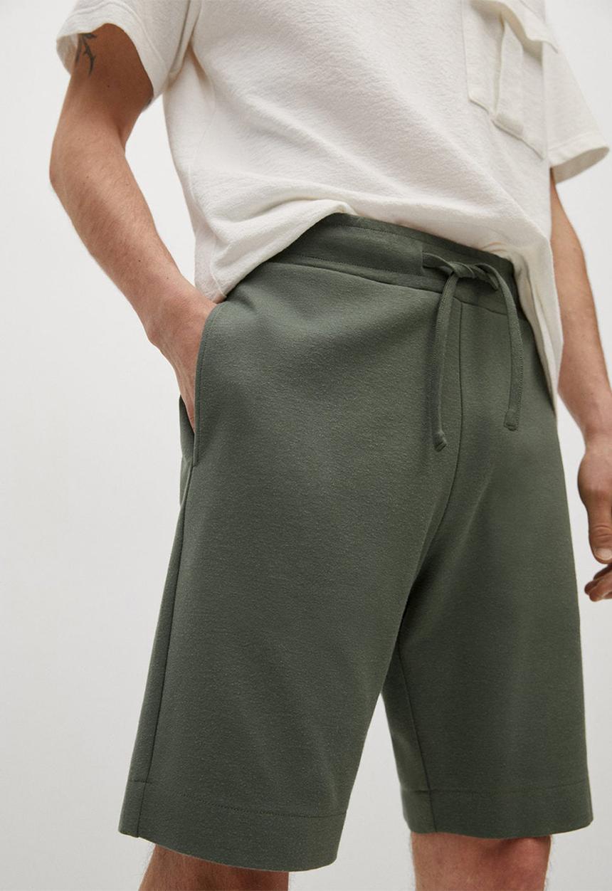 MANGO - Bermuda shorts stones - green