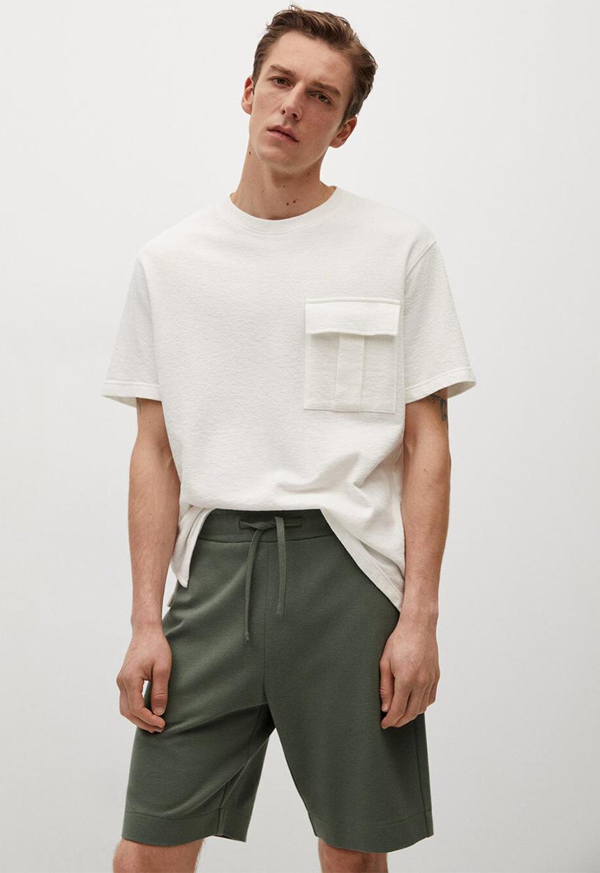 MANGO - Bermuda shorts stones - green