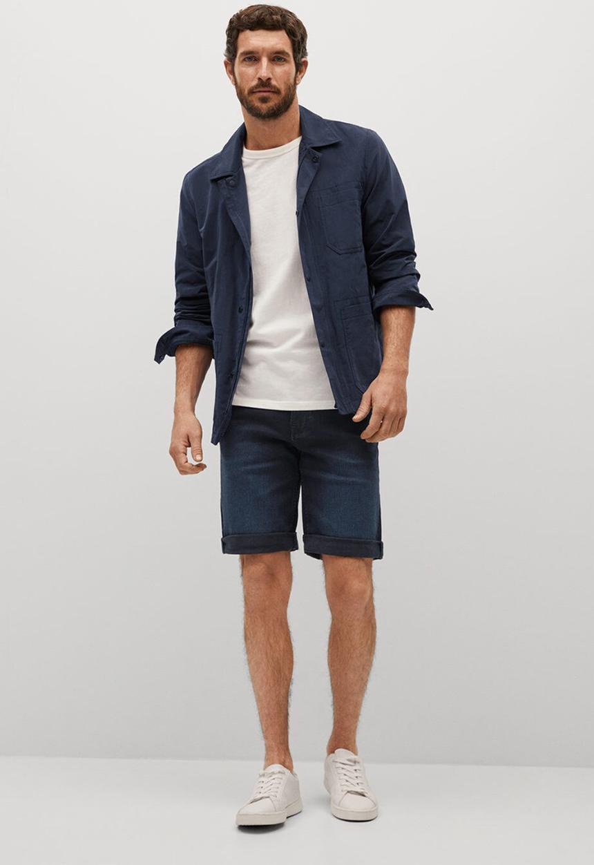 MANGO - Bermuda shorts rock - open blue