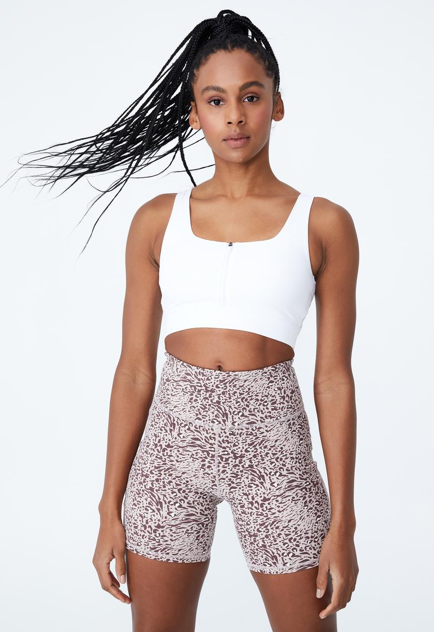 Cotton On - Ultimate booty pocket bike short - loose leopard mushroom