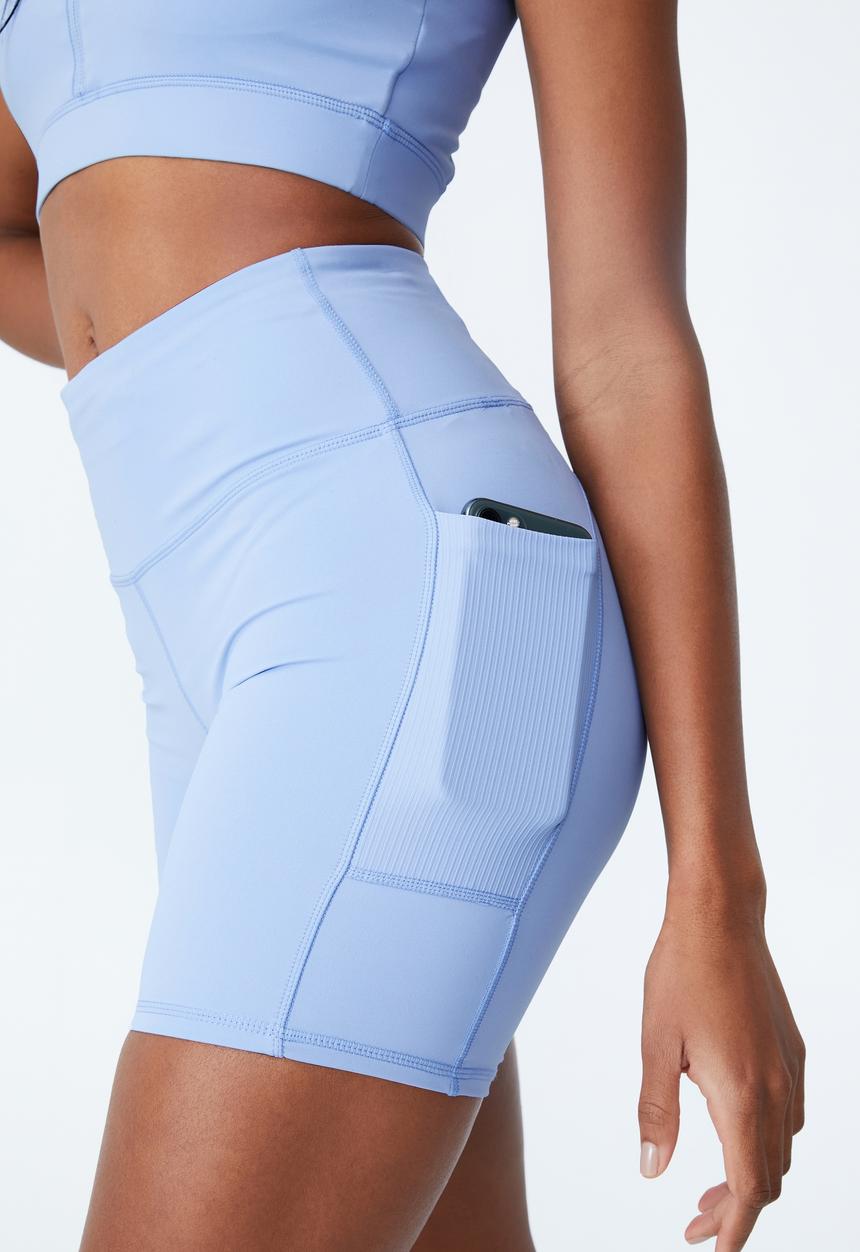 Cotton On - Ultimate booty pocket bike short - light blue