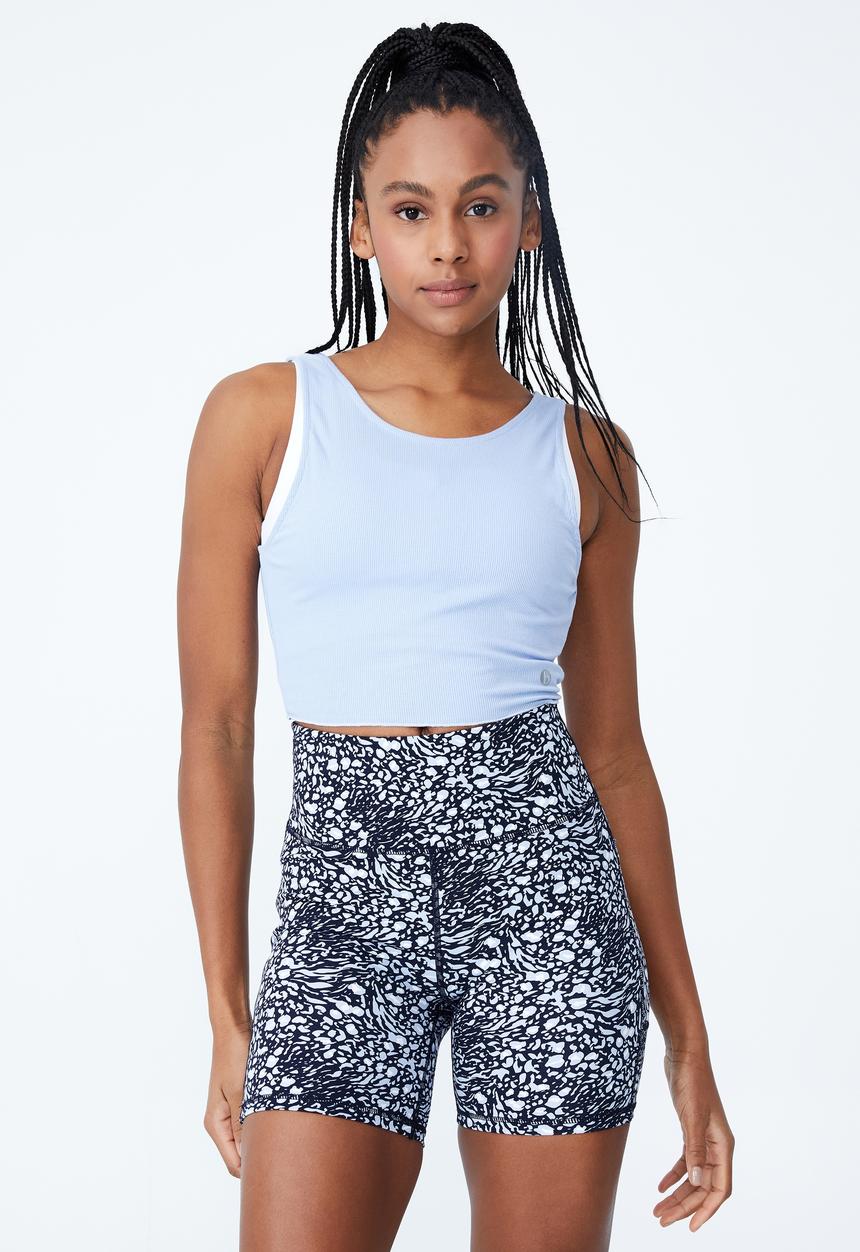 Cotton On - Ultimate booty pocket bike short - loose leopard navy