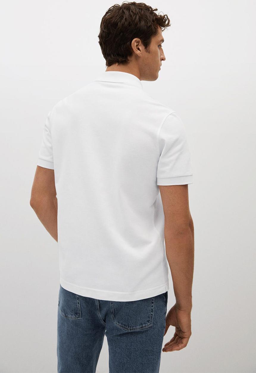 MANGO - Polo shirt rea - white