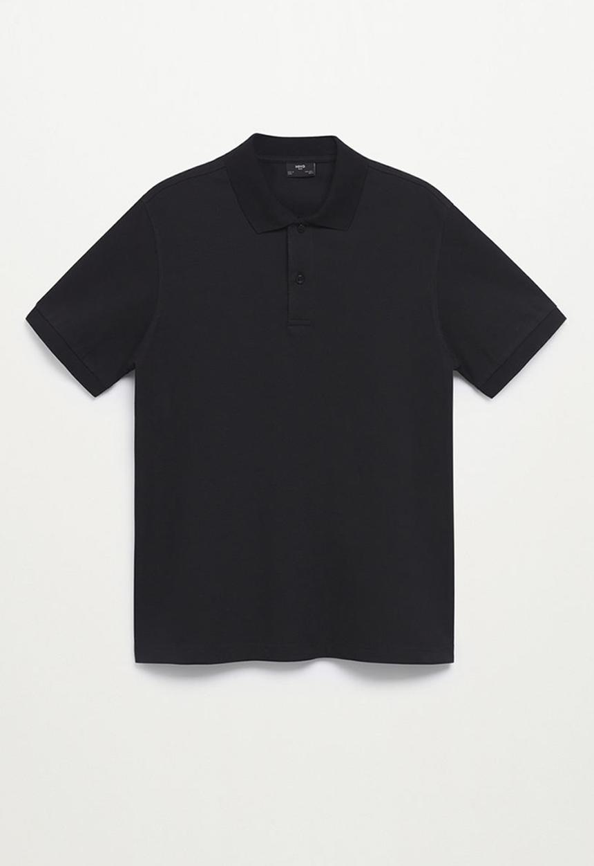 MANGO - Polo shirt rea - black
